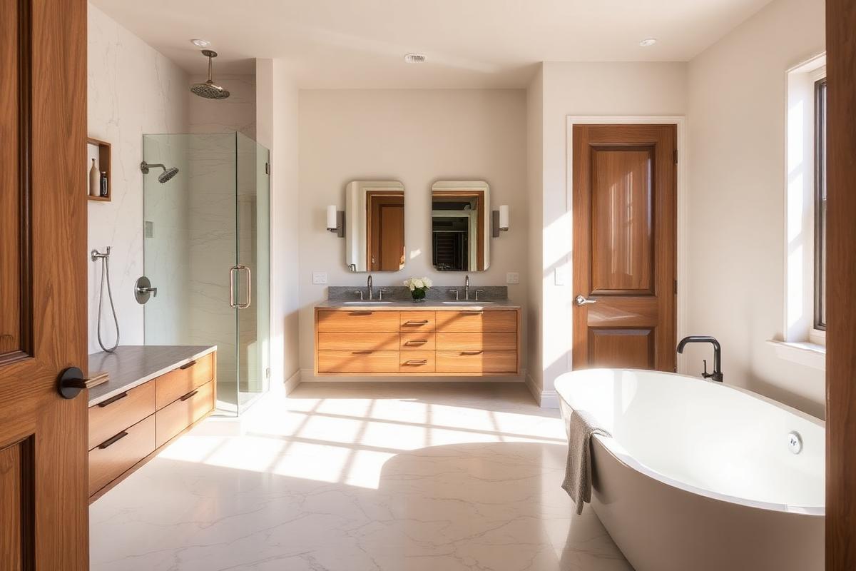The primary bathroom after renovation